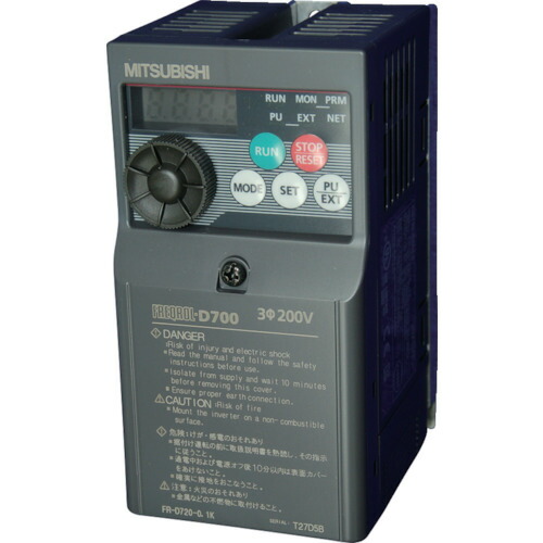 [インバーター]【送料無料】三菱電機（株） 三菱電機 汎用インバータ ＦＲＥＱＲＯＬ－Ｄ７００シリーズ FR-D720-0.1K 1台【451-3835】【北海道・沖縄送料別途】【smtb-KD】