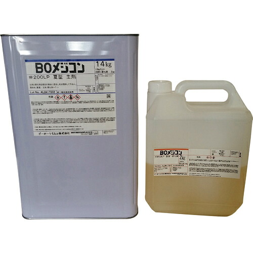 [エポキシ系接着剤２液タイプ]【新・旧コンクリート打ち継ぎ、嵩上げ用接着剤に！】日塗化学（株） 日塗化学 ＢＯメジコン＃２００ＬＰ １６ｋｇセット 200253 1缶【200-8380】【代引不可商品】【お取り寄せ品】【別途運賃必要なためご連絡いたします。】｜ものづくりのがんばり屋