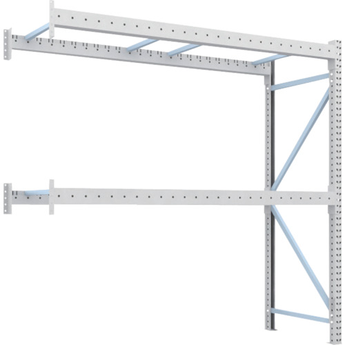 [パレットラック]トラスコ中山（株） ＴＲＵＳＣＯ 重量パレットラック１トン２５００&times;９００&times;Ｈ２５００ ２段 連結 1D-25B25-09-2B 1台【代引不可商品】【別途運賃必要なためご連絡いたします。】【法人様方のみのお取扱いとなります】｜ものづくりのがんばり屋