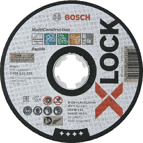 [切断砥石]【送料無料】ボッシュ（株） ボッシュ Ｘ－ＬＯＣＫ 切断砥石１２５ｘ１．６マルチ 2608619270 25枚【199-1574】【北海道・沖縄送料別途】【smtb-KD】 12,549円