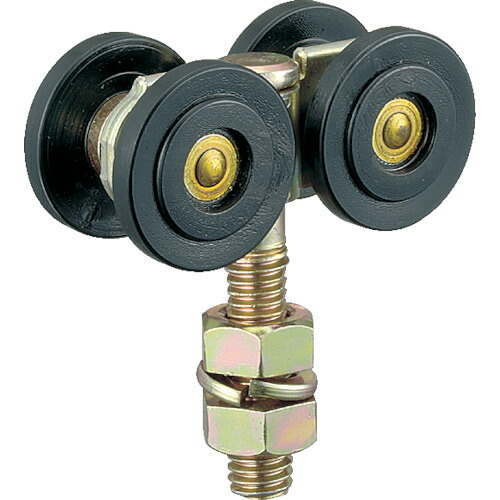 [スチール製ドアハンガー]（株）ダイケン ＤＡＩＫＥＮ ２号ドアハンガー用防音複車 2-4WH-QN 1個【241-6409】