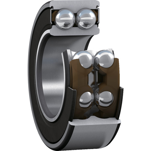 [アンギュラ玉軸受]日本エスケイエフ（株） ＳＫＦ 複列アンギュラ玉軸受（軸受両端シール） 接触角３０° 内径３０ｍｍＸ外径６２ｍｍＸ幅２３．８ｍｍ 3206 A-2RS1TN9/MT33 1個【390-4500】