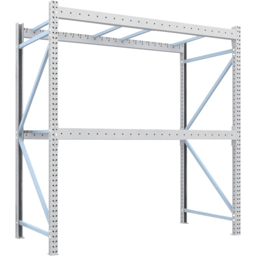 [パレットラック]トラスコ中山（株） ＴＲＵＳＣＯ 重量パレットラック２トン２３００×１１００×Ｈ２５００ ２段 単体 2D-25B23-11-2 1台【代引不可商品】【別途運賃必要なためご連絡いたします。】【法人様方のみのお取扱いとなります】
