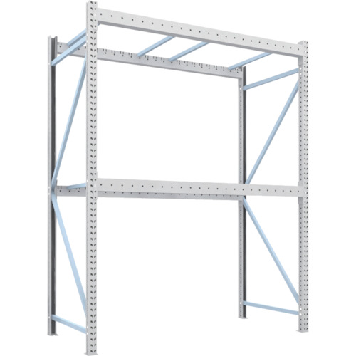 [パレットラック]トラスコ中山（株） ＴＲＵＳＣＯ パレットラック２トン用２３００Ｘ１１００ＸＨ３０００ ２段 単体 2D-30B23-11-2 1台【代引不可商品】【別途運賃必要なためご連絡いたします。】【法人様方のみのお取扱いとなります】｜ものづくりのがんばり屋