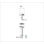 ■[マンドレール]（株）ナカニシ ナカニシ マンドレール ステンレス １０本入 ねじ径φ１．６×軸φ２．３４ 37012 1PK（10本入）【476-4854】【代引不可商品】【メール便1個まで対象商品】