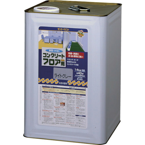 [床用塗料]【送料無料】サンデーペイント（株） サンデーペイント 水性コンクリートフロア用 １４ｋｇ ライトグレー 267545 1缶【818-6398】【代引不可商品】【北海道・沖縄送料別途】【smtb-KD】