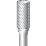 ■[超硬バー]（株）ナカニシ ナカニシ チタンコート超硬カッター 円筒型 シングルカット φ９．５×１９×軸φ６ 21607 1本【829-2944】【代引不可商品】【メール便1個まで対象商品】