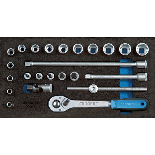 [整備用工具セット]【送料無料】ＧＥＤＯＲＥ社 ＧＥＤＯＲＥ ソケットレンチセット３／８ １５００ＣＴ１‐３０ 2308975 1Ｓ【855-8918】【北海道・沖縄送料別途】【smtb-KD】