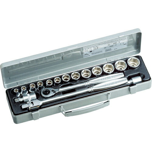 [ソケットレンチセット]【送料無料】ＴＯＮＥ（株） ＴＯＮＥ ソケットレンチセット 差込角１２．７ｍｍ １７点セット ６角（８ｍｍ～） 750MS 1S【116-5798】【北海道・沖縄送料別途】【smtb-KD】