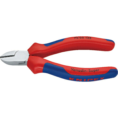 [ニッパ（電工用）]ＫＮＩＰＥＸ社 ＫＮＩＰＥＸ 電工ニッパー コンフォートハンドル クロムメッキ １２５ｍｍ 7005-125 1丁【195-5228】