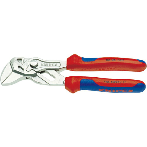 ■[ウォーターポンププライヤー]ＫＮＩＰＥＸ社 ＫＮＩＰＥＸ プライヤーレンチ コンフォートハンドル クロムメッキ クロムメッキ １５０ｍｍ 8605-150 1丁【446-9275】【代引不可商品】【メール便1個まで対象商品】｜ものづくりのがんばり屋