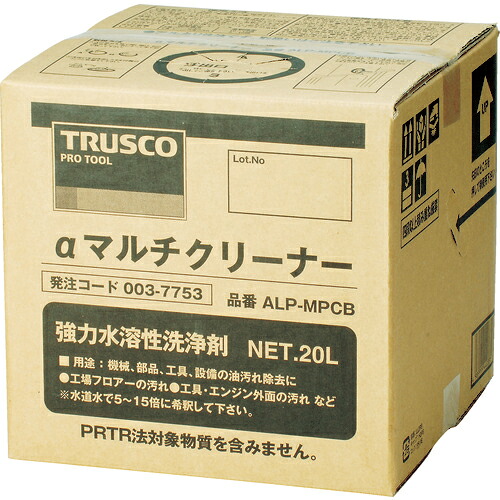 [洗剤・クリーナー]【送料無料】トラスコ中山（株） ＴＲＵＳＣＯ αマルチクリーナー ２０Ｌ （１個＝１箱） ALP-MPCB 1個【003-7753】【北海道・沖縄送料別途】【smtb-KD】