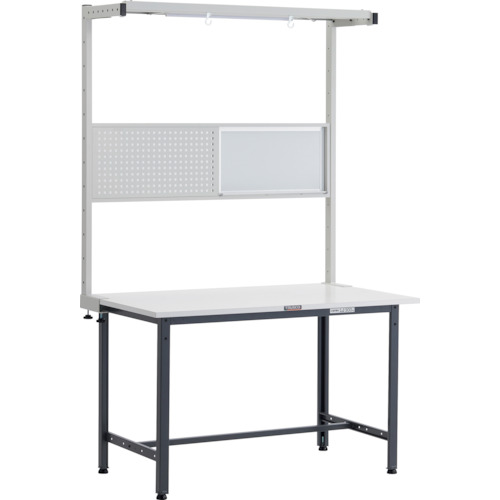 [軽量作業台（３００ｋｇタイプ）]【送料無料】ＴＲＵＳＣＯ 軽荷重作業台（３００ｋｇ）ＡＥ型 １２００Ｘ７５０ＸＨ１９４８（全高） ツールハンガーフルセット付 ダークグレー色 1台【代引不可】【お取り寄せ品】【北海道・沖縄送料別途】【smtb-KD】｜ものづくりのがんばり屋