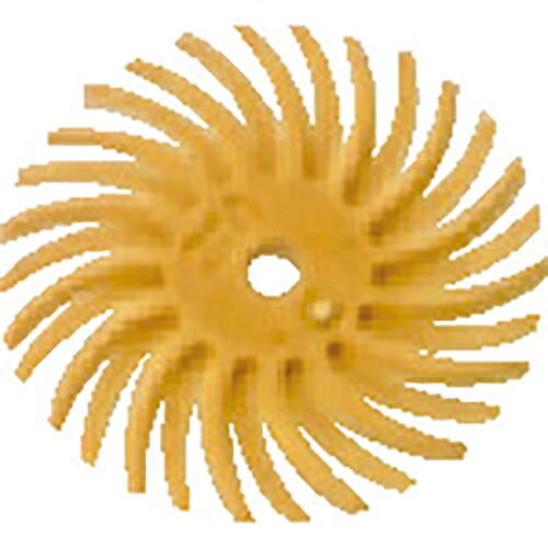 ■[軸付ホイールブラシ]スリーエム　ジャパン（株）　３Ｍ　ラジアル・ブリッスルディスク　＃３０００　ベージュ　１４．３ｍｍ　BR DISC POL2 9/16　48個【311-1067】【代引不可商品】【メール便1個まで対象商品】｜ものづくりのがんばり屋