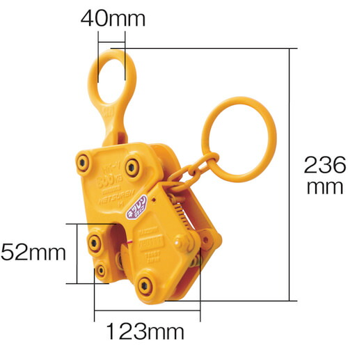 [縦吊りクランプ]【貨物輸送無料】三木ネツレン（株） ＮＥＴＳＵＲＥＮ ＭＫ－Ｖ型 ５００Ｋｇ 竪吊クランプ A2099 1台【448-6129】【北海道・沖縄貨物輸送別途】【smtb-KD】