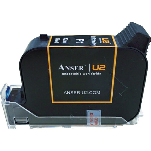 [プリンター]【送料無料】山崎産業（株）　テクノマーク　Ｕ２用４２ｃｃインク　赤　AU203-001-8　1本【819-4053】【代引不可商品】【北海道・沖縄送料別途】【smtb-KD】