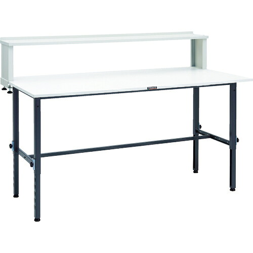 [高さ調節式作業台（ＡＥＭ型１５０ｋｇタイプ）]【送込】ＴＲＵＳＣＯ 軽荷重作業台高さ調節式（１５０ｋｇ）ＡＥＭ型 １８００Ｘ９００ＸＨ９５４～１２５４（全高） 上棚付 ダークグレー色 1台【代引不可】【北海道沖縄送別】【smtb-KD】【法人様のみい】