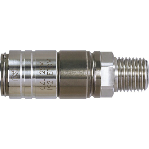■[金属カップリング]日東工器（株） 日東 コンパクトゼロスピルカプラ CZL-1SM SUS EPDM 1個【185-7595】【代引不可商品】【メール便1個まで対象商品】