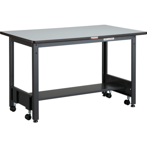 [中量作業台（５００ｋｇタイプ・キャスター内蔵式）]【送込】ＴＲＵＳＣＯ 中荷重作業台（５００ｋｇ）ＣＦＷ型 ９００Ｘ６００ＸＨ７４０ 基本タイプ ダークグレー色 1台【代引不可】【北海道･沖縄送別】【smtb-KD】【法人様方のみのお取扱いとなります】