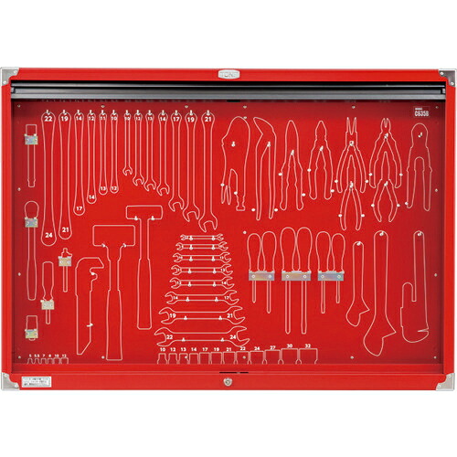 ★[整備用工具セット]ＴＯＮＥ（株） ＴＯＮＥ 整備用工具セット シャッター付きサービスボード 間口１０８６×奥行１２４×高さ７７２ｍｍ セット内容：ボードのみ C635B 1個【829-2439】【代引不可商品】