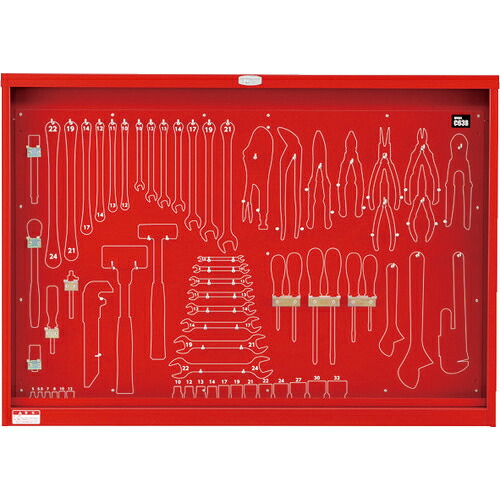★[整備用工具セット]ＴＯＮＥ（株） ＴＯＮＥ 整備用工具セット サービスボード 間口１０８６×奥行８０×高さ７７０ｍｍ C63B 1個【829-2440】【代引不可商品】