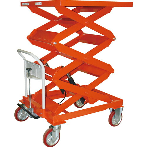 [ハンドリフター（足踏み油圧式）]【貨物輸送無料】ＴＲＵＳＣＯ ハンドリフター ２５０ｋｇ ９００Ｘ９００ 奮い起こす程型 早送り付 HLFA-E250WW3 1台【代引不可・メー直】【北海道・沖縄送別】【smtb-KD】【法人様方のみのお取りまわしとなります】