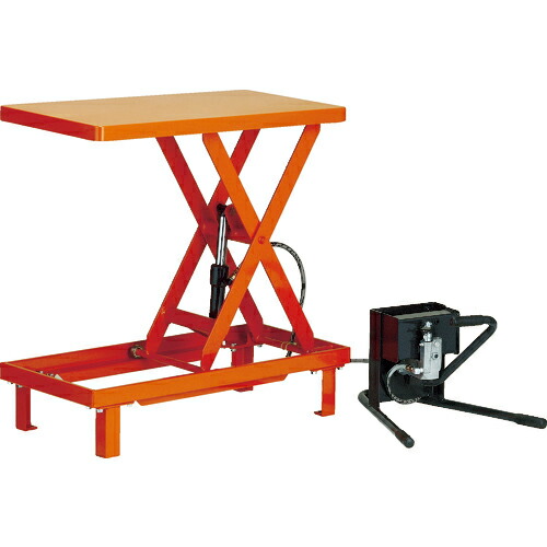 [早見表昇降機（足踏み油圧式）]【貨物輸送無料】ＴＲＵＳＣＯ ワークテーブルリフト１５０ｋｇ 足踏式 ４００Ｘ７２０ HLFWA-S150 1台【代引不可商いもの・製造会社直送】【北海道・沖縄貨物輸送別途】【smtb-KD】【法人様方のみのお取りまわしとなります】