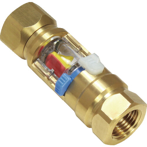 [金属カップリング]日東工器（株） 日東 フローモニター（レンズ交換タイプ）取付ねじＲＣ１／２（７４５８０） FMC-30-4F BRASS FKM 1個【250-6179】