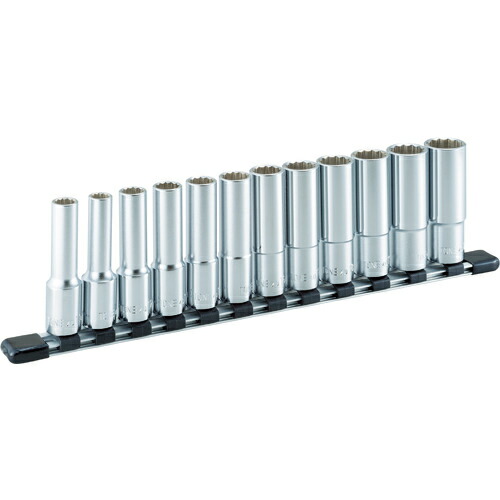 [ソケットセット]【送料無料】ＴＯＮＥ（株） ＴＯＮＥ ディープソケットセット（１２角・ホルダー付） １２ｐｃｓ 差込角１２．７ｍｍ HDL412 1S【395-6377】【北海道・沖縄送料別途】【smtb-KD】
