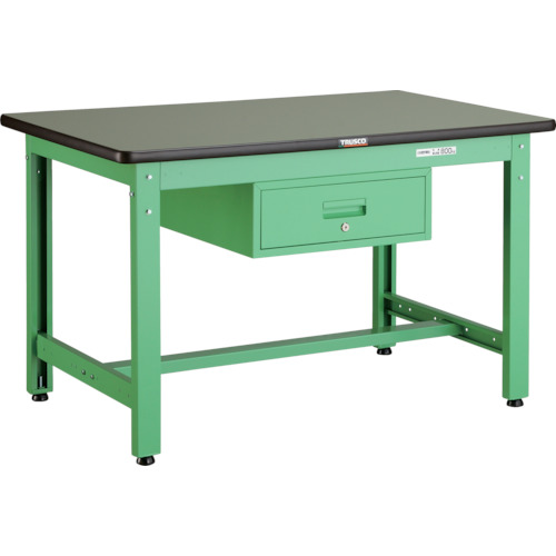 [中量作業台（ＧＷ型８００ｋｇタイプ）]【送料無料】ＴＲＵＳＣＯ 中荷重作業台（８００ｋｇ）ＧＷ型 ９００Ｘ６００ＸＨ７４０ １段引出付 ヤンググリーン色 1台【代引不可・メー直】【北海道･沖縄送別】【smtb-KD】【法人様方のみのお取扱いとなります】