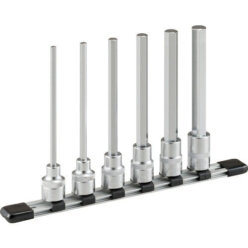 [ヘキサゴンソケットセット]ＴＯＮＥ（株） ＴＯＮＥ 超ロングヘキサゴンソケットセット（ホルダー付） ６ｐｃｓ HH406LL 1S【818-8722】