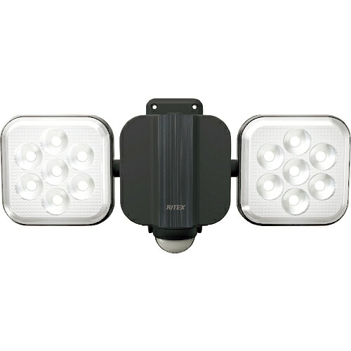 [防犯用センサーライト]（株）ムサシ ＲＩＴＥＸ １１Ｗ２灯フリーアーム式ＬＥＤセンサーライト LED-AC2022 1台【270-9711】