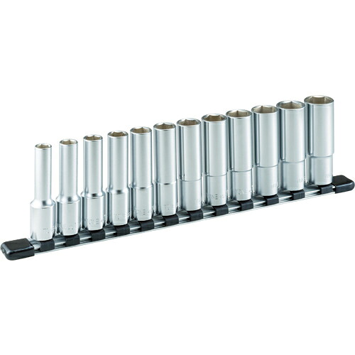 [ソケットセット]【送料無料】ＴＯＮＥ（株） ＴＯＮＥ ディープソケットセット（６角・ホルダー付） １２ｐｃｓ 差込角１２．７ｍｍ HSL412 1S【369-8513】【北海道・沖縄送料別途】【smtb-KD】｜ものづくりのがんばり屋