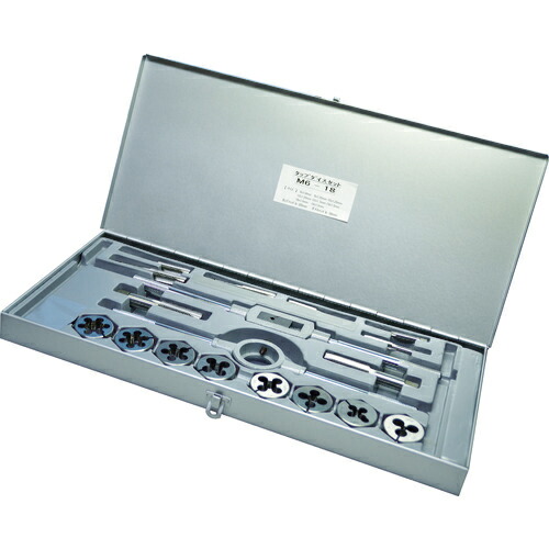 [ねじ山修正工具]【送料無料】ライト精機（株）　ライト　タップダイスセットＭ６－Ｍ１８　M6-18　1S（18個）【北海道・沖縄送料別途】【smtb-KD】【751-3003】