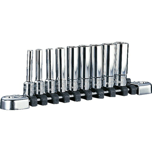 [ソケットセット]【送料無料】京都機械工具（株） ｎｅｐｒｏｓ ６．３ｓｑ．ディープソケットセット［９コ組］ 1Ｓ【807-0543】【北海道・沖縄送料別途】【smtb-KD】