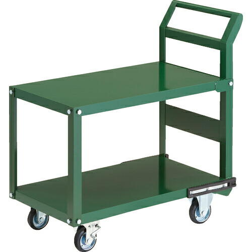 [鋼鉄製運搬車]【送料無料】トラスコ中山（株） ＴＲＵＳＣＯ 鋼鉄製運搬車 ８００Ｘ４５０ 片袖２段型 プレス車 自在ストッパー付車輪 PH-32 1台【149-5865】【代引不可商品・メーカー直送】【北海道・沖縄送料別途】【smtb-KD】