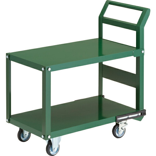 [鋼鉄製運搬車]【送料無料】トラスコ中山（株） ＴＲＵＳＣＯ　鋼鉄製運搬車　８００Ｘ４５０　片袖２段型　ハンドル側自在タイプ　プレス車 PH-32R 1台【149-5866】【代引不可商品・メーカー直送】【北海道・沖縄送料別途】【smtb-KD】