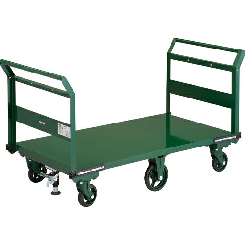 [鋼鉄製運搬車]【送料無料】トラスコ中山（株） ＴＲＵＳＣＯ 鋼鉄製運搬車 １４００Ｘ７５０ 両袖型 鋳物６輪車 Ｌストッパー付 OH-1LW-6SS 1台【149-5963】【代引不可商品・メーカー直送】【北海道・沖縄送料別途】【smtb-KD】