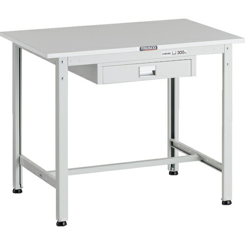 [軽量作業台（ＡＥ型３００ｋｇタイプ）]【送料無料】ＴＲＵＳＣＯ 軽荷重作業台（３００ｋｇ）ＡＥ型 ９００Ｘ６００ＸＨ７４０ 薄型１段引出し付 ホワイト色 1台【代引不可商品・メーカー直送】【北海道・沖縄送料別途】【smtb-KD】【お取り寄せ品】