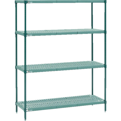 [可塑性物質棚]エレクター（株） ＥＲＥＣＴＡ スーパーエレクタープロ 間口１２１５粍×奥ふかさ６１２粍×高さ１３８７粍 ４段 PR2448NK3 54PK3-4 1台【452-7186】【代引不可商いもの】【別途車馬賃止むを得ずな利得ご申しつたえるいたします。】 花・ガーデン・DIY-安全・保護用品