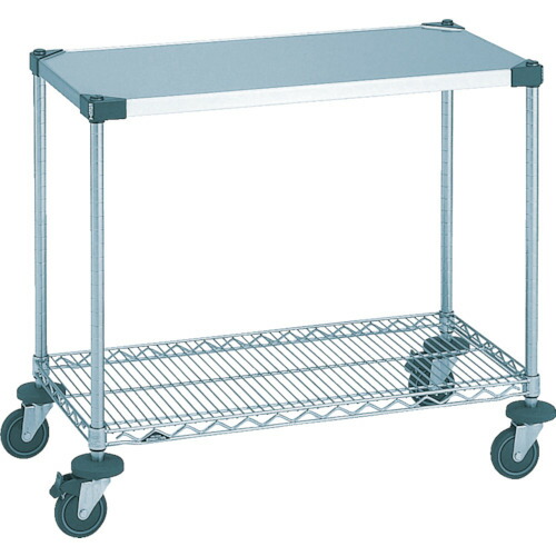 [ステンレス鋼製手押し車（ボルトレスタイプ）]エレクター（株） ＥＲＥＣＴＡ ワーキング手押し車１型 間口１２１３粍×奥ぶかさ４６１粍×高さ９２３粍 ２段 NWT1C 1台【456-4871】【代引不可商いもの】【別途交通費止むを得ずな利益ご申しつたえるいたします。】
