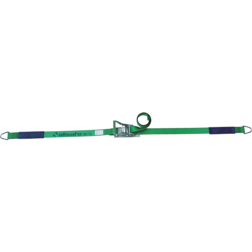 [ベルト荷締機]オールセーフ（株） ａｌｌｓａｆｅ ラッシングベルト ラチェット式デルタリング仕様軽荷重 R2DR14 1本【763-5010】