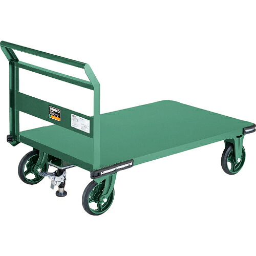 [鋼鉄製運搬車]【送料無料】ＴＲＵＳＣＯ 鋼鉄製運搬車 １２００Ｘ７５０ ハンドル側自在車 鋳物車輪 Ｌストッパー付 OH-1RSS 1台【代引不可商品・メーカー直送】【北海道・沖縄送料別途】【smtb-KD】 【法人様方のみのお取扱いとなります】｜ものづくりのがんばり屋