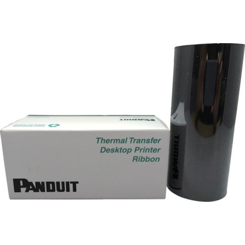 [ケーブル用ラベル]パンドウイットコーポレーション ＰＡＮＤＵＩＴ 熱転写プリンタ用インクリボン ハイブリッド 黒 1個【814-6528】