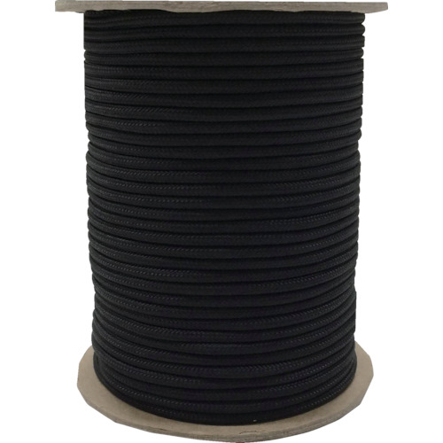 [ロープ（ナイロン）]（株）ユタカメイク　ユタカ　強力カラーコード　４ｍｍ×１００ｍ（黒）　PSCC-411　1個【818-9786】