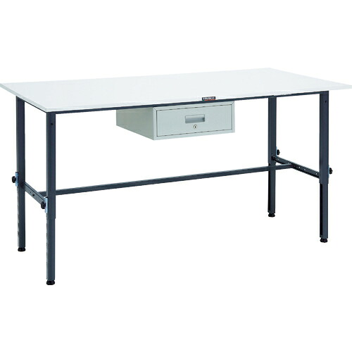 [高さ調節式作業台（ＡＥＭ型１５０ｋｇタイプ）]【送込】ＴＲＵＳＣＯ 軽荷重作業台高さ調節式（１５０ｋｇ）ＡＥＭ型 １８００Ｘ９００ＸＨ６５０～９５０ １段引出付 ダークグレー色 1台【代引不可】【北海道・沖縄送別】【smtb-KD】【法人様のみ取扱い】