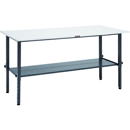 [高さ調節式作業台（ＡＥＭ型１５０ｋｇタイプ）]【送込】ＴＲＵＳＣＯ 軽荷重作業台高さ調節式（１５０ｋｇ）ＡＥＭ型 １８００Ｘ９００ＸＨ６５０～９５０ 下棚２枚付 ダークグレー色 1台【代引不可】【北海道・沖縄送別】【smtb-KD】【法人様のみ取扱】 46,340円
