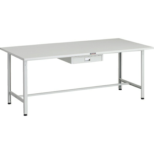 [軽量作業台（ＡＥ型３００ｋｇタイプ）]【送料無料】ＴＲＵＳＣＯ 軽荷重作業台（３００ｋｇ）ＡＥ型 １８００Ｘ９００ＸＨ７４０ 薄型１段引出し付 ホワイト色 1台【代引不可商品・メーカー直送】【北海道・沖縄送料別途】【smtb-KD】【お取り寄せ品】