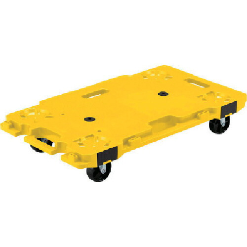 [脂製平台車（繋ぎ合わせる印字機）]三甲 （株） サンコー 脂製平台車 ８０２４６２ サンキャリー６８３９ 黄色 SK-6839-YE 1台【344-8827】