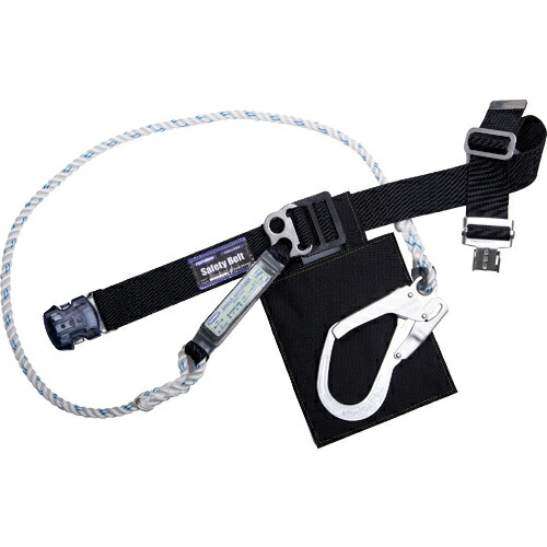 [胴ベルト型墜落制止用器具（ロープタイプ）]ＴＳＵＹＯＲＯＮ 胴ベルト型墜落制止用器具（ロープタイプ） セフライト（三つ打ちロープ） 黒 Ｍサイズ 幅５０ＭＭ×長さ１２００ＭＭ ワンタッチバックル仕様 TB-SAF-OT593-BLK-M-BP 1本